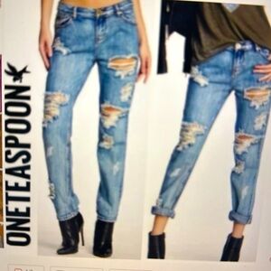 One Teaspoon Women's factory Distressed Blue Jeans .Sz 28